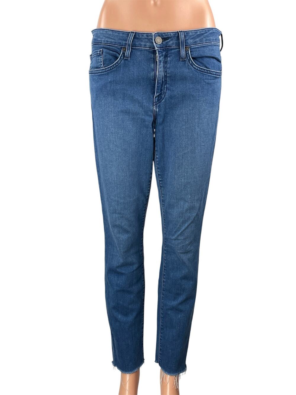 Joie Women's Blue Viola Mid Rise Medium Wash Stretch Skinny Denim Jeans Size 30